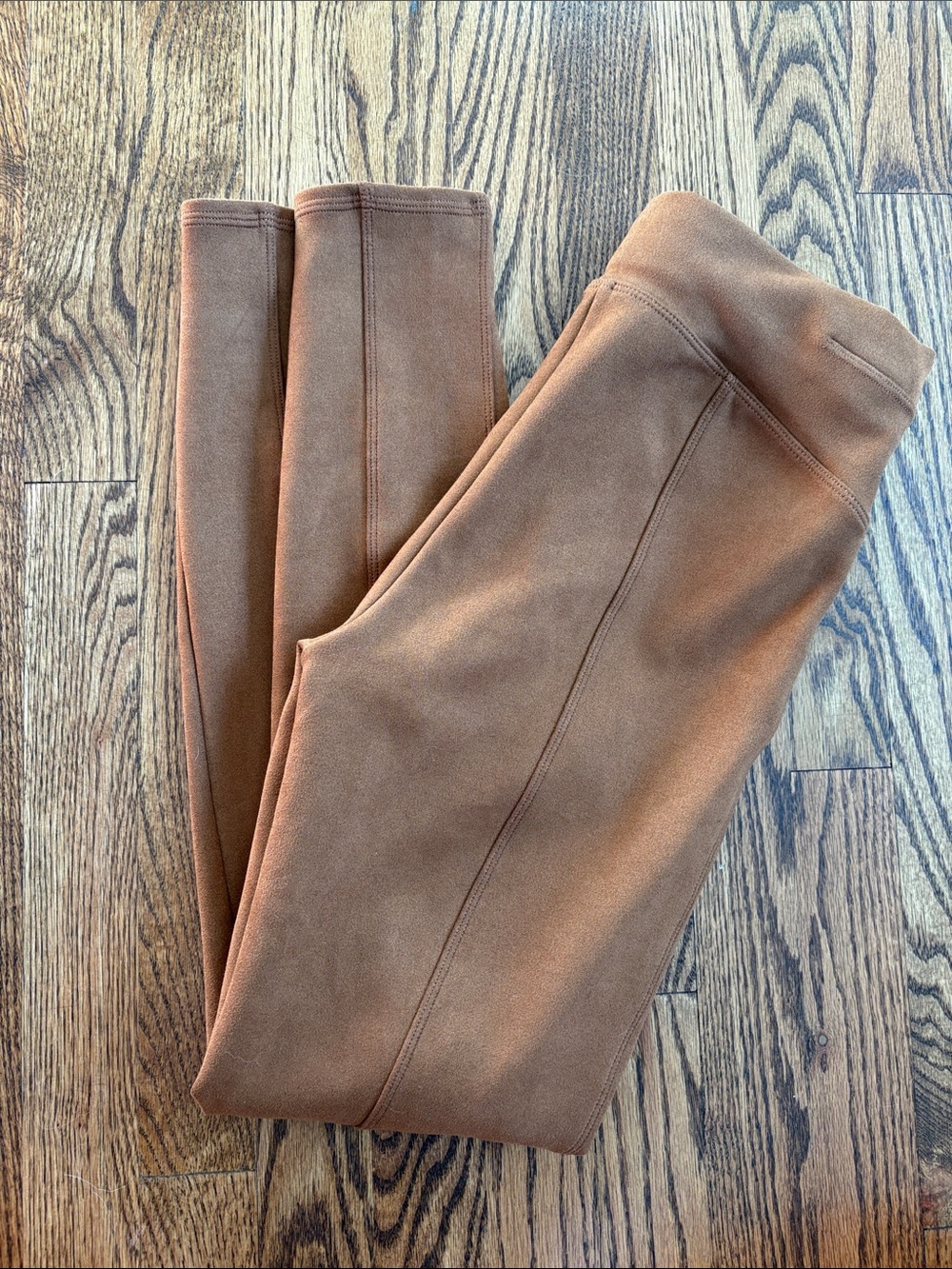 SPANX Camel brown Hight Waist Faux Suede Legging, size M. Like new condition